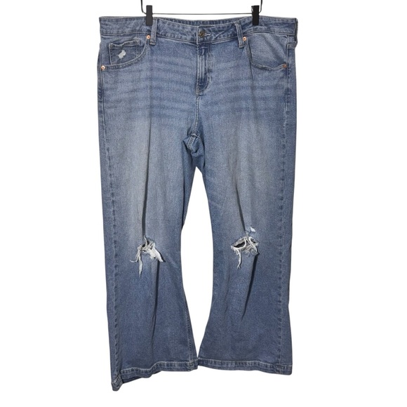 GAP Low Rise Stride Wide-Leg Blue Jeans Size 20 - Picture 2 of 13